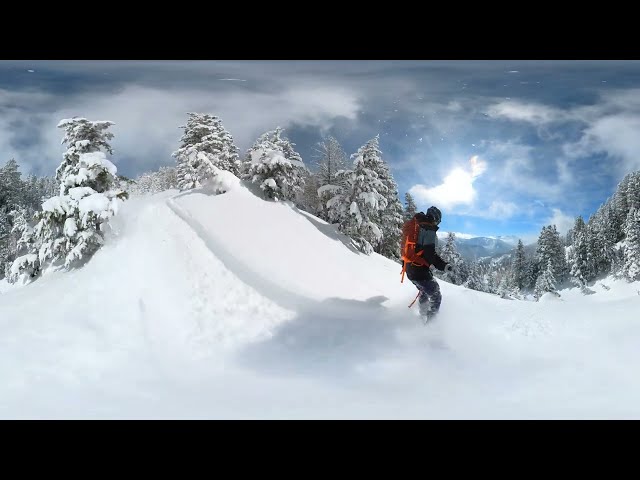 Heli-boarding | 360 Footage | Run 3