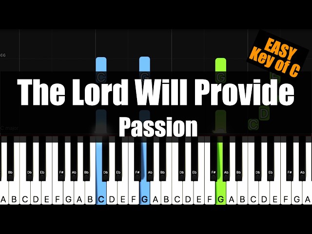 [Synthesia] The Lord Will Provide - Passion (Key of C) - Piano Easy Tutorial