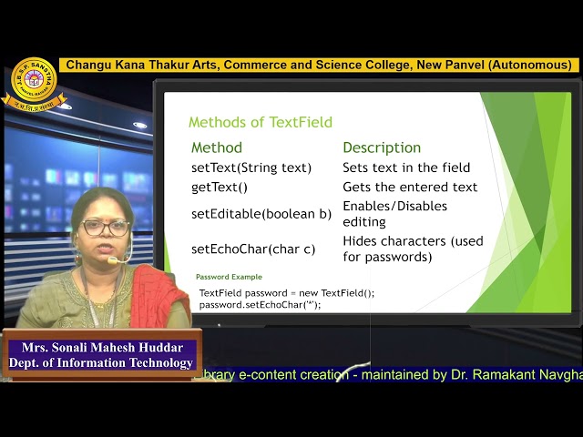 Abstract Window Toolkit in Java Part-2 By Mrs. Sonali Mahesh Huddar