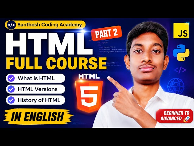 HTML Full Course in Telugu Part 2 🔥 | What is HTML? History of HTML & HTML Versions Explained