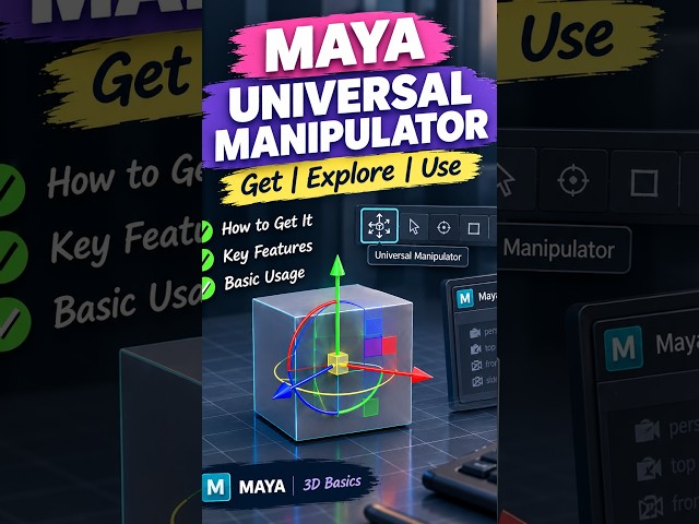 Universal Manipulator in Maya | Mrasure length #MayaTutorial #MayaTips #MayaBeginner