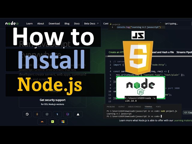 How to Install Node.js (JavaScript) on Windows 11 (Updated 2026) | Learning A-Z