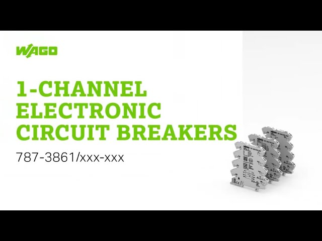 WAGO Single-Channel Electronic Circuit Breakers (ECBs): 787-3861/xxx-xxx