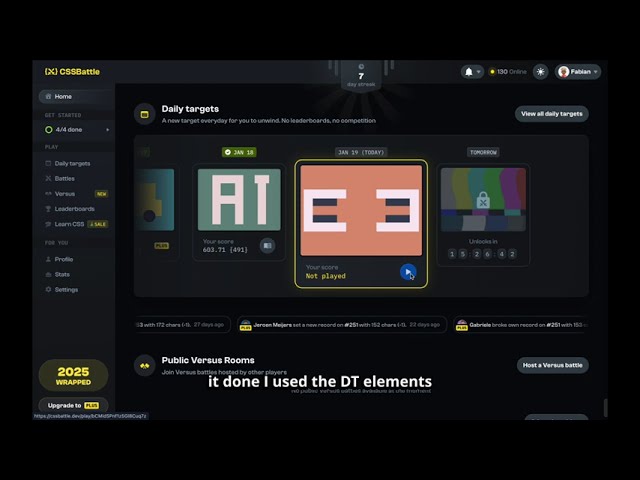 Css Battle Solution - Jan 18th 2026 (18/01/2026)