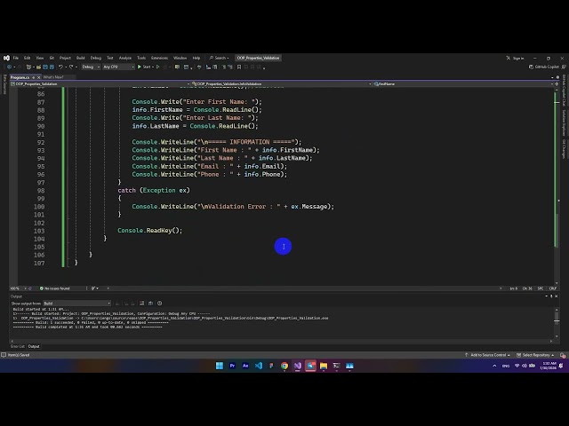 OOP Properties Validation