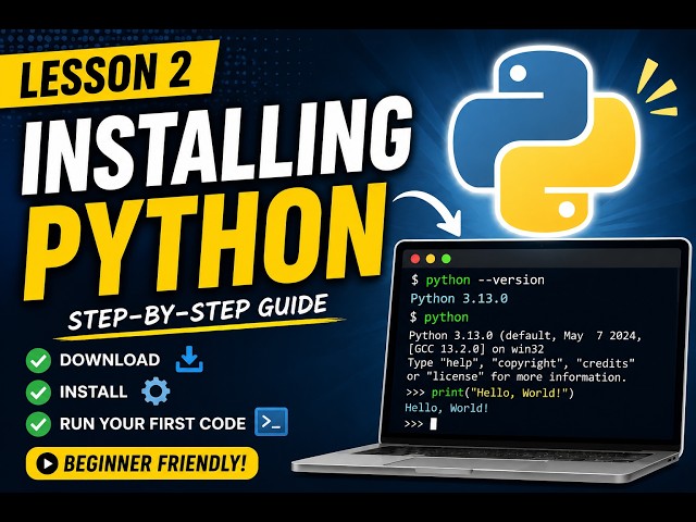 Python lesson 2 Installing python
