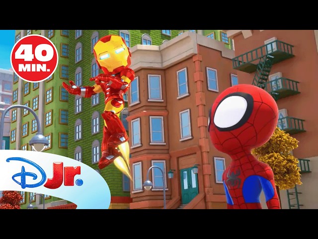 ¡Disfruta de esta MEGA recopilación con lo mejor de Spidey e Iron Man! 🕷️🤖 | @DisneyJuniorES