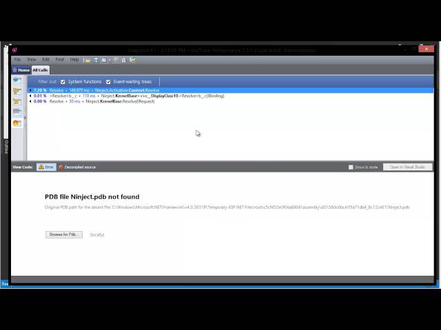 ...from the trenches - 01 - Profiling a C# web app with dotTrace