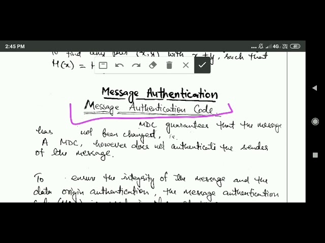 Network Security and Cryptography: Message Authentication Code(MAC)
