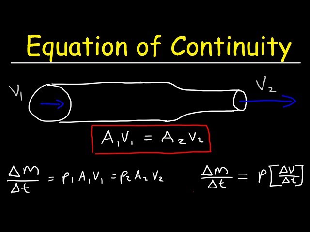 Continuity Equation, Volume Flow Rate & Mass Flow Rate Physics Problems
