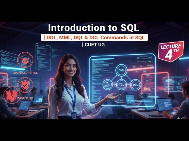Introduction to SQL | DDL, DML, DQL, DCL, TCL Commands in SQL  | CUET UG|