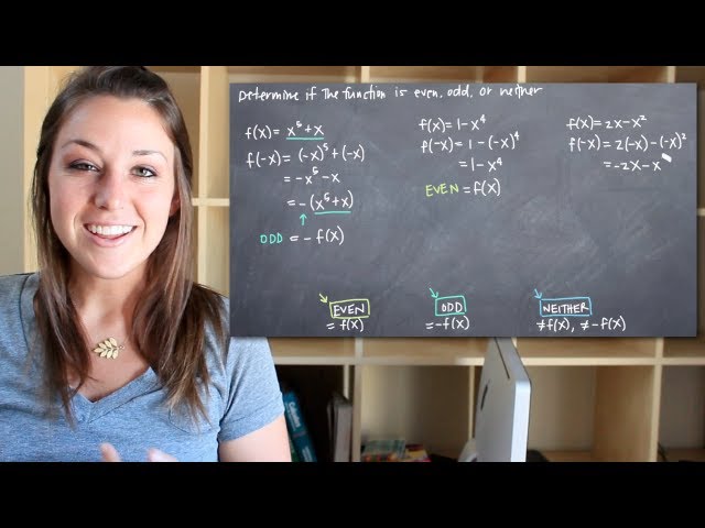 Determining if a function is even, odd or neither (KristaKingMath)