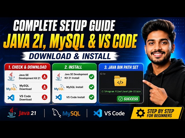 Complete Java Development Environment Setup | JDK 21 + MySQL + VS Code