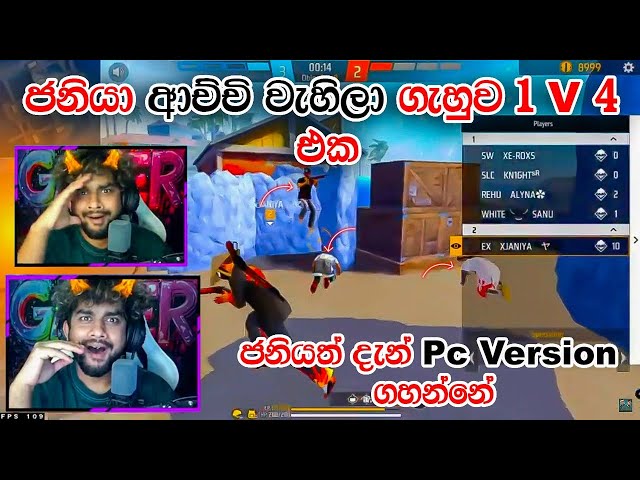⛔ ජනියා ආච්චි වැහිලා ගැහුව 1 v 4 එක 😮|Master Brothers Ff