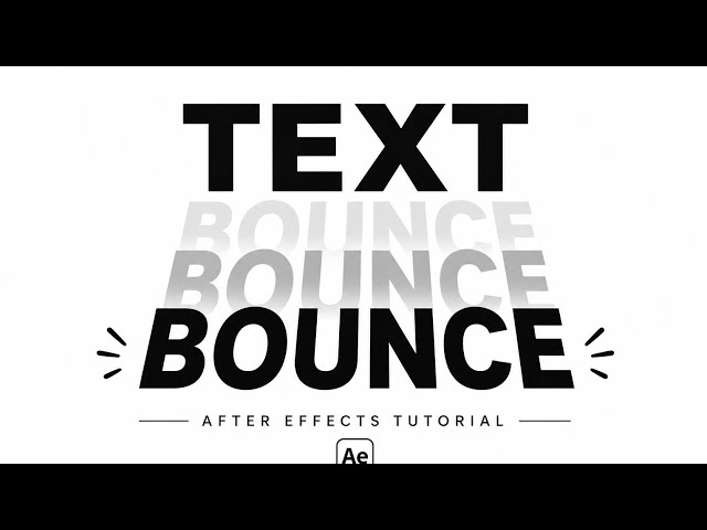This Text Bounce Effect is SO EASY! | After Effects Tutorial | #AfterEffects #TextAnimation