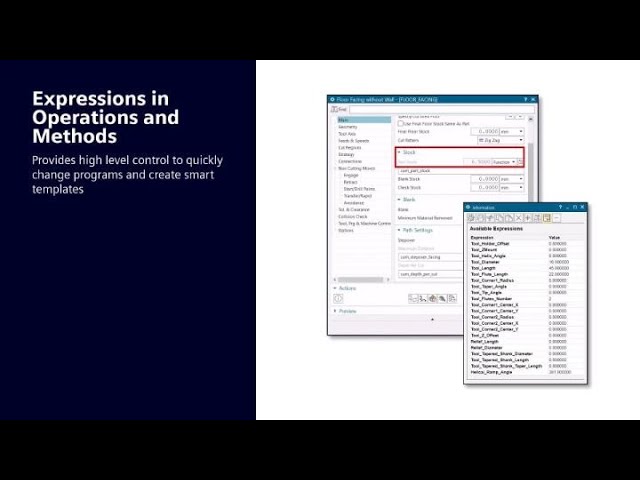 Smarter NX CAM Programming with Expressions in Operations and Methods