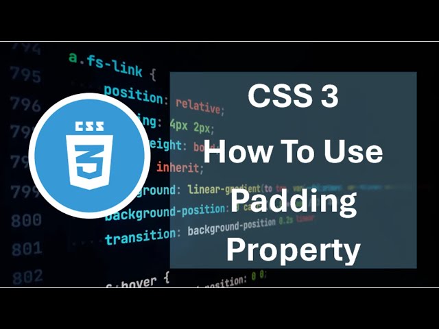 how to use css3 padding property
