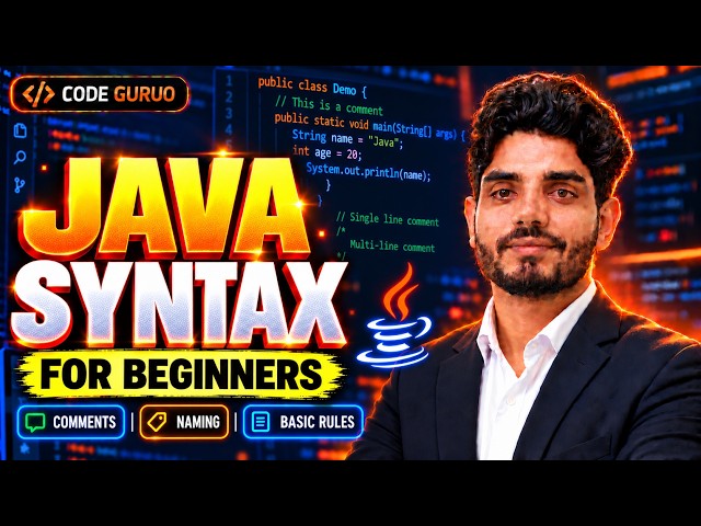 Java Syntax for Beginners | Comments, Naming & Basic Rules | Java Basics #4