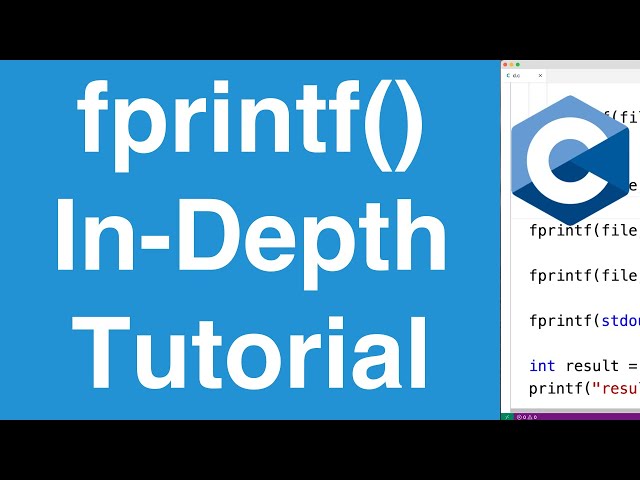 fprintf() Function Deep Dive | C Programming Tutorial
