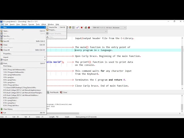 Write C Program using Dev C++ IDE.