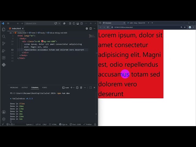 Tailwind CSS Height, Width, Size & Background (Part 3)