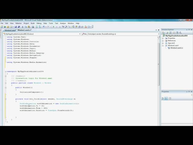 WPF - Double Animation