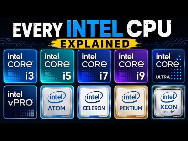 Every Intel CPU Explained in 9 Minutes.