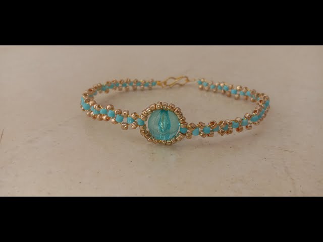 Diy sea bead bracelet full tutorial..#diy#youtubevideos #crafterkavya#diybracelet#tutorialvideos