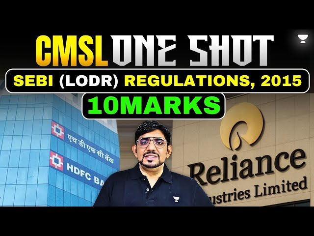 CMSL MARATHON | SEBI LODR ONE SHOT REVISION | CS EXECUTIVE LAWS CS AMIT VOHRA  UNACADEMY✨