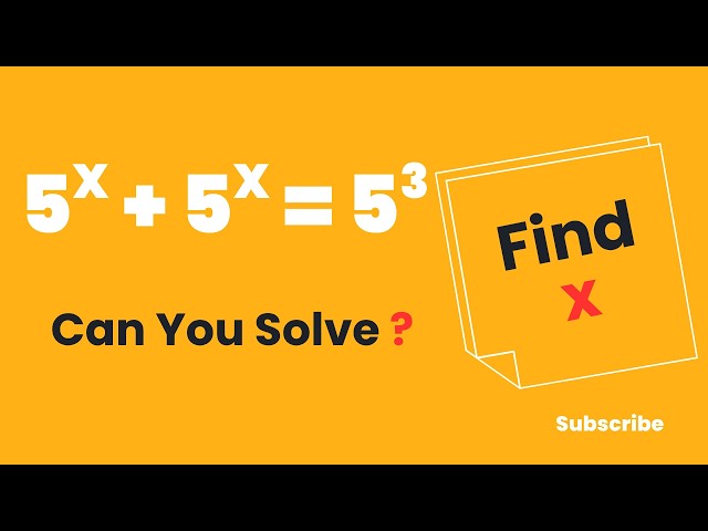 Can You Solve This Exponential Equation using logarithms?