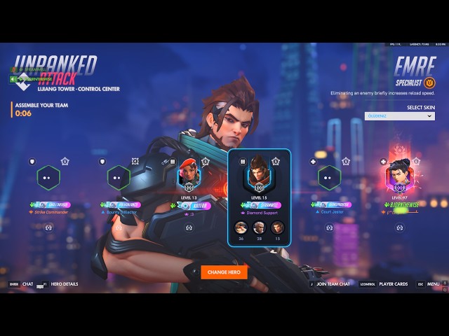19 in 1 on Lijiang Tower with KatFrr's squad (Unranked, Dynamic 6v6)
