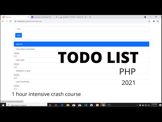 1hour Intensive Crash Course  On PHP and SQL Building A TODO Website