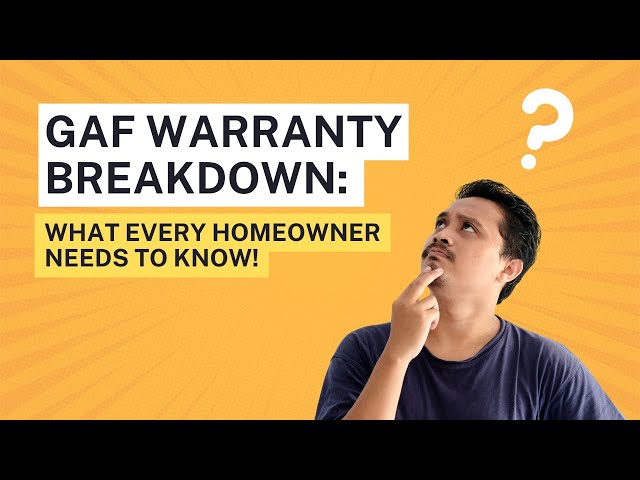 GAF's complete guide to warranties