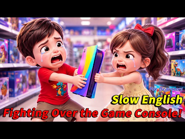 🔴 LIVE 24/7 | Fighting Over a Game Console! 😭🎮 | Family & Kids Stories | Slow English Listening (A2)