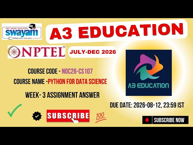 NPTEL Python for Data Science Week 3 Assignment Answers | noc26-cs107 | IIT Madras
