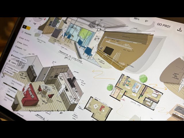 Interior visualization on Ipad using the Concepts App 