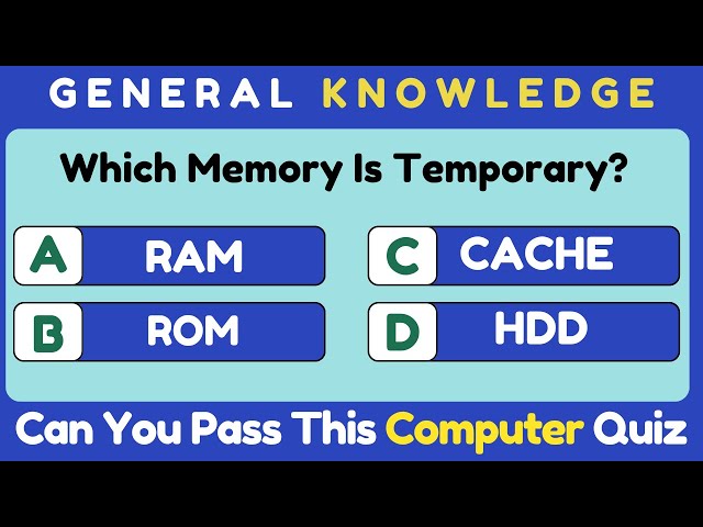 Basic Computer Knowledge Test 🔥 | Quiz for All Ages (Are You a Tech Genius?)