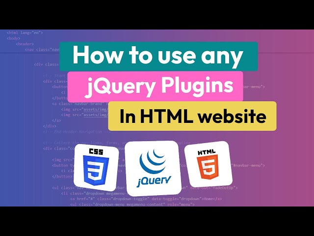 How to use any jQuery plugin in your HTML website step-by-step!