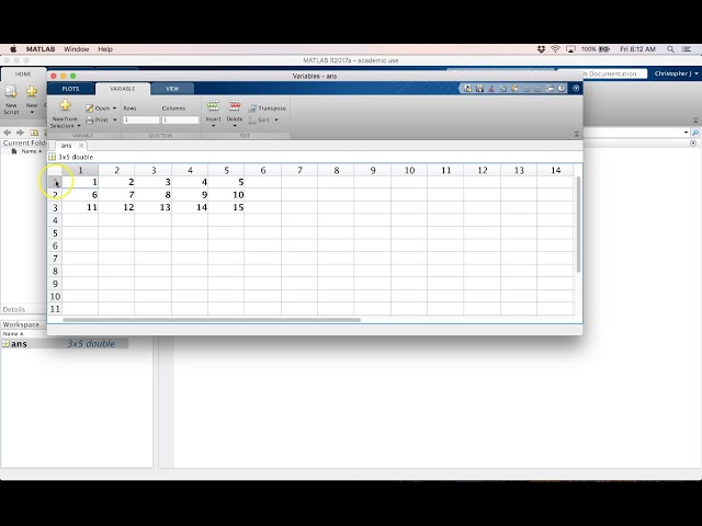 Nested for loops