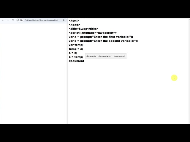 JAVASCRIPT (SWAPPING) PROGRAM BASIC TO ADVANCE #newvideo #trendingvideo #javascript #swapping#coding