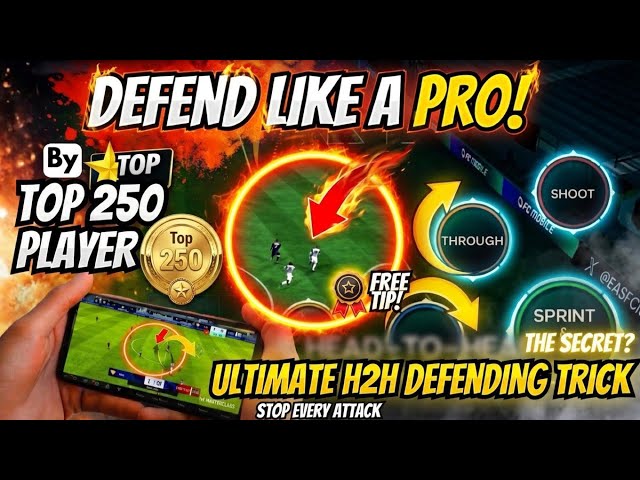 Rare FC Mobile defending tutorial by Top 250 ranked player. Pro tips-How to use the LOGIC RUSH trick