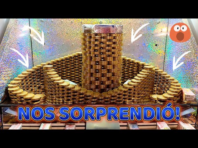 BLOW UP THE TOWER!!🤯😱 IT THROWS A HUGE AMOUNT OF $$$!!💸💲 $10 COIN PUSHING MACHINE #money #money