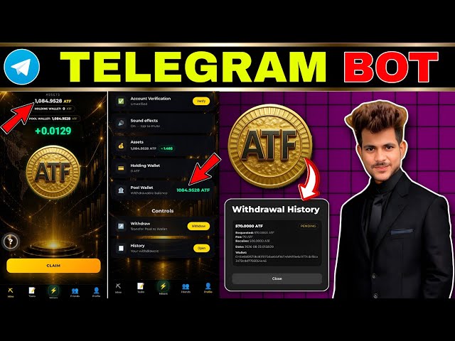 NEW AIRDROP FREE GRAM COIN 💲EARN😍 | TELEGRAM MINING BOT | ATF MINING ⛏️ | HOW TO WITHDRAW ATF COIN