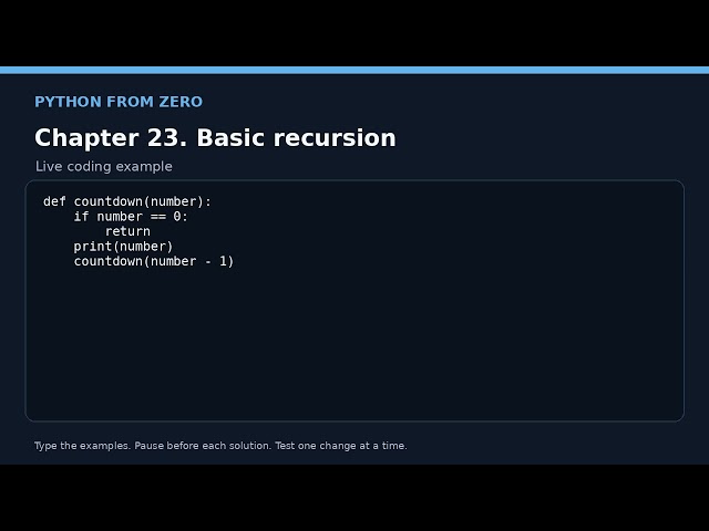 Basic recursion 