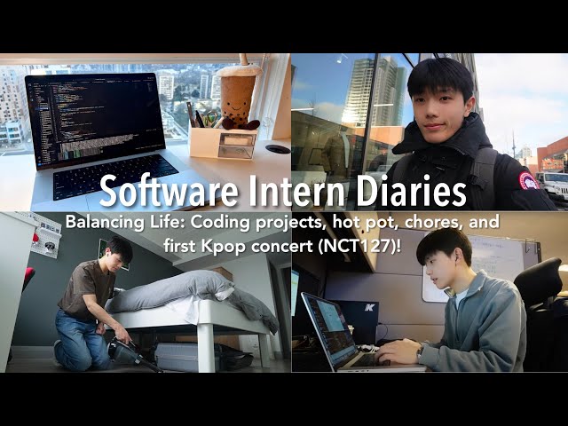 Waking up at 6:58AM Software Intern Vlog👨🏻‍💻💻Web dev, Kpop Concert, and Malatang!