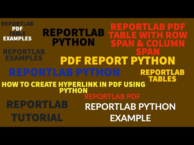 REPORTLAB|REPORTLAB PYTHON TUTORIAL|How To CreateTable With Span In Pdf Using Python|PART:28