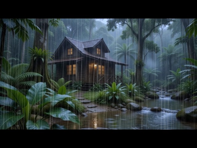 Cozy Rain at Night 🌙 Rain Sounds for Sleep, Study & Stress Relief | 10 Hours