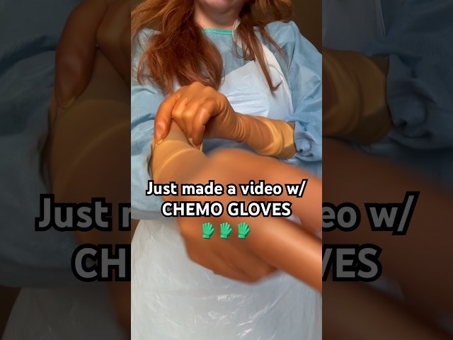 Just made a video with CHEMO GLOVES, (APPROVED 😝) #latex #medicalexam #nurse