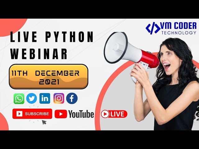 LIVE WEBINAR ON PYTHON | LIVE CODING | LEARN ABOUT PYTHON | E-CERTIFICATION OF PARTICIPATION