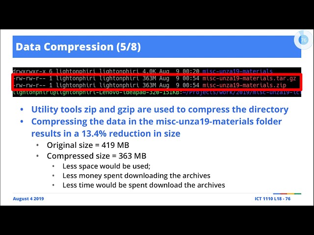 Lecture 18: Data Encoding: Text, Colour, Images and Sound (Part 5)
